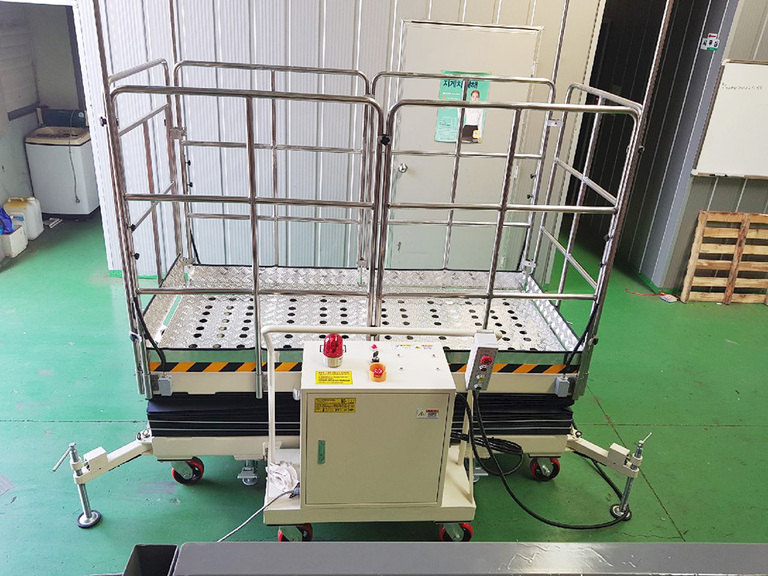 2단테이블리프트 LG전자 고소작업대